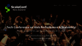 What Scaleconf.co.nz website looked like in 2020 (3 years ago)