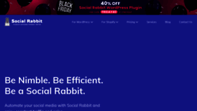 What Socialrabbitplugin.com website looked like in 2020 (3 years ago)
