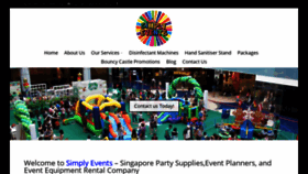 What Simplyevents.com.sg website looked like in 2020 (3 years ago)