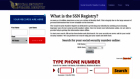 What Ssnregistry.org website looked like in 2020 (3 years ago)