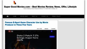 What Supergoodmovies.com website looked like in 2020 (3 years ago)