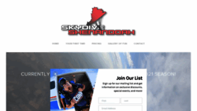 What Skydiveshenandoah.com website looked like in 2020 (3 years ago)