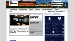 What Seine-et-marne.gouv.fr website looked like in 2020 (3 years ago)