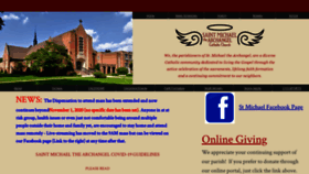 What Saintmichaelindy.org website looked like in 2020 (3 years ago)