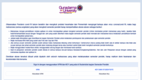 What Semesterpendek.gunadarma.ac.id website looked like in 2020 (3 years ago)