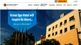 What Sunsetworldresorts.com website looked like in 2020 (3 years ago)