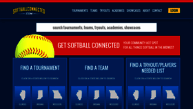 What Softballconnected.com website looked like in 2020 (3 years ago)