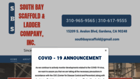 What Southbayscaffold.com website looked like in 2020 (3 years ago)