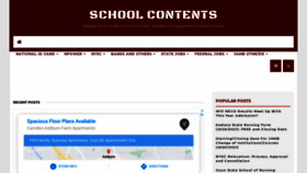 What Schoolcontents.info website looked like in 2020 (3 years ago)
