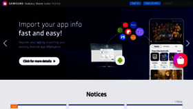 What Seller.samsungapps.com website looked like in 2020 (3 years ago)