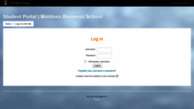 What Studentportal.businessschool.mv website looked like in 2020 (3 years ago)