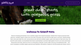 What Sidehillfarm.net website looked like in 2020 (3 years ago)