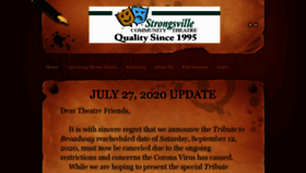 What Strongsvillecommunitytheatre.com website looked like in 2020 (3 years ago)
