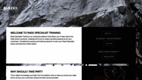 What Specialist-training.rado.com website looked like in 2020 (3 years ago)