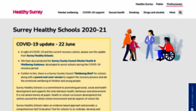 What Surreyhealthyschools.co.uk website looked like in 2020 (3 years ago)