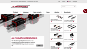What Schneeberger.com website looked like in 2020 (3 years ago)