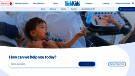 What Sickkids.ca website looked like in 2020 (3 years ago)