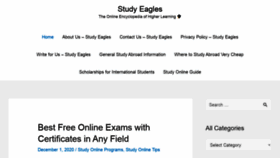 What Studyeagles.com website looked like in 2020 (3 years ago)