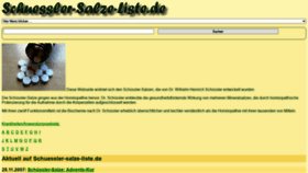 What Schuessler-salze-liste.de website looked like in 2020 (3 years ago)