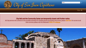 What Sanjuancapistrano.org website looked like in 2020 (3 years ago)