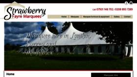 What Strawberryfayremarquees.co.uk website looked like in 2020 (3 years ago)