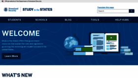What Studyinthestates.dhs.gov website looked like in 2020 (3 years ago)