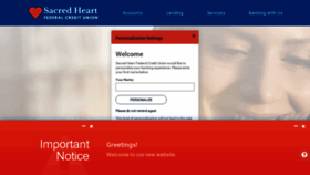 What Sacredheartcu.com website looked like in 2020 (3 years ago)