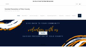 What Suicidepreventionyolocounty.org website looked like in 2020 (3 years ago)