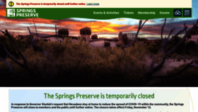 What Springspreserve.org website looked like in 2020 (3 years ago)