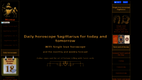 What Sagittarius-horoscopes.com website looked like in 2020 (3 years ago)
