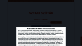 What Szotar.sztaki.hu website looked like in 2020 (3 years ago)