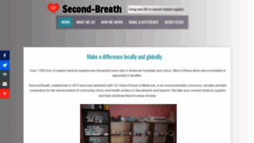 What Second-breath.org website looked like in 2020 (3 years ago)