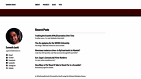 What Sumedhjoshi.com website looked like in 2020 (5 years ago)