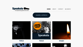 What Speakola.com website looked like in 2020 (3 years ago)