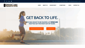 What Spinecarecary.com website looked like in 2020 (5 years ago)