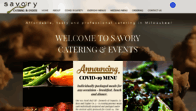 What Savorycatering.com website looked like in 2020 (3 years ago)