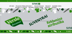 What Sineco.lt website looked like in 2020 (3 years ago)