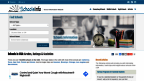 What Schools-info.com website looked like in 2020 (4 years ago)