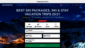 What Snowpak.co.uk website looked like in 2020 (3 years ago)