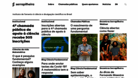 What Serrapilheira.org website looked like in 2020 (3 years ago)