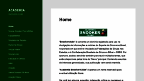What Snookerclube.com.br website looked like in 2020 (3 years ago)
