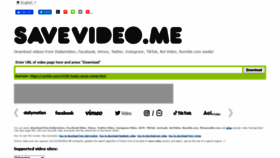 What Savevideo.me website looked like in 2020 (3 years ago)
