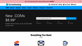 What Scrumhosting.com website looked like in 2021 (3 years ago)