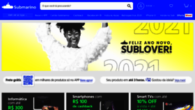 What Submarino.com.br website looked like in 2021 (3 years ago)