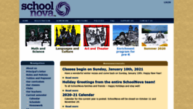 What Schoolnova.com website looked like in 2021 (3 years ago)