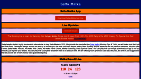 What Sattakamatka.com website looked like in 2021 (3 years ago)