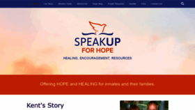 What Speakupforhope.org website looked like in 2021 (3 years ago)
