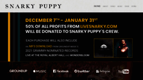 What Snarkypuppy.com website looked like in 2021 (3 years ago)
