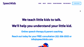 What Speechkids.com website looked like in 2021 (3 years ago)