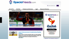 What Specialneeds.com website looked like in 2021 (3 years ago)